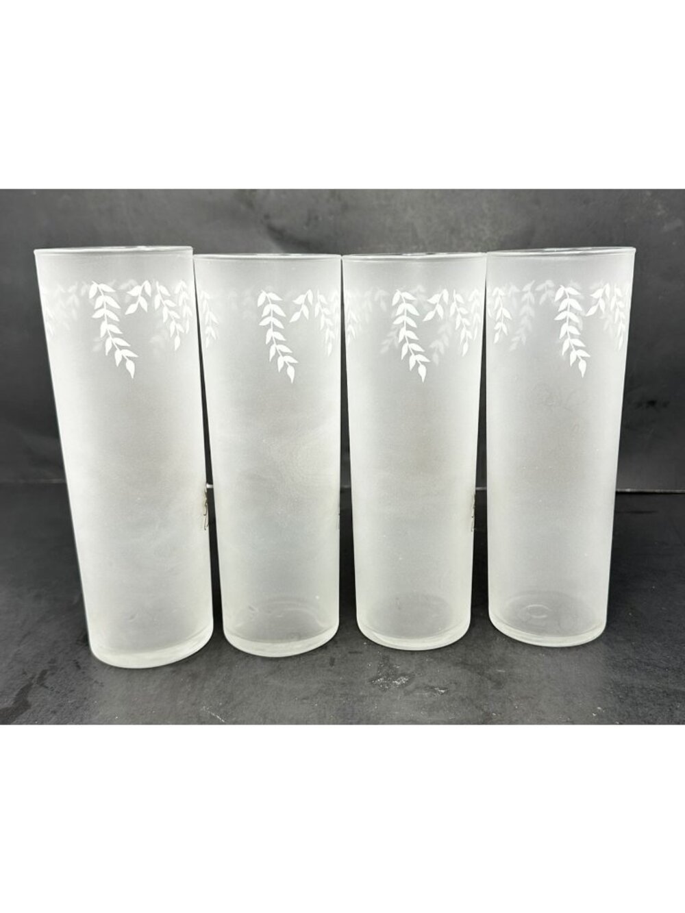 4 LIBBEY WHITE ROCK BEVERAGE NYMPH Fairy Frosted Highball Cocktail Glasses 12 oz - Picture 3 of 9